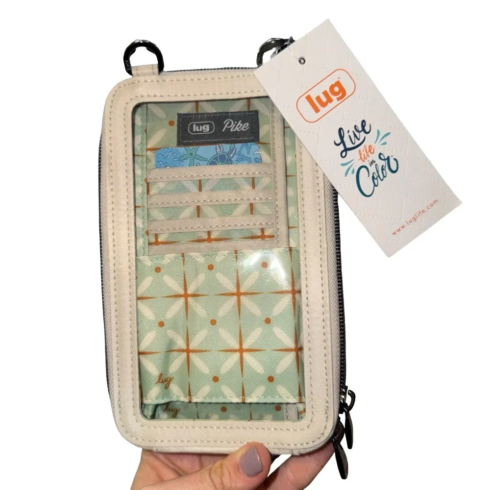 NWT LUG pike RFID cellphone crossbody bag - Earth Tones